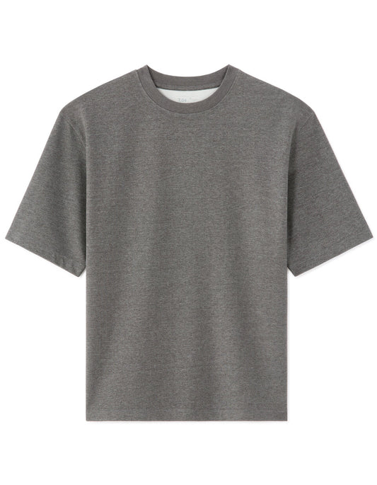 Oversized Crew-Neck T-Shirt - Heather Anthracite — view 1