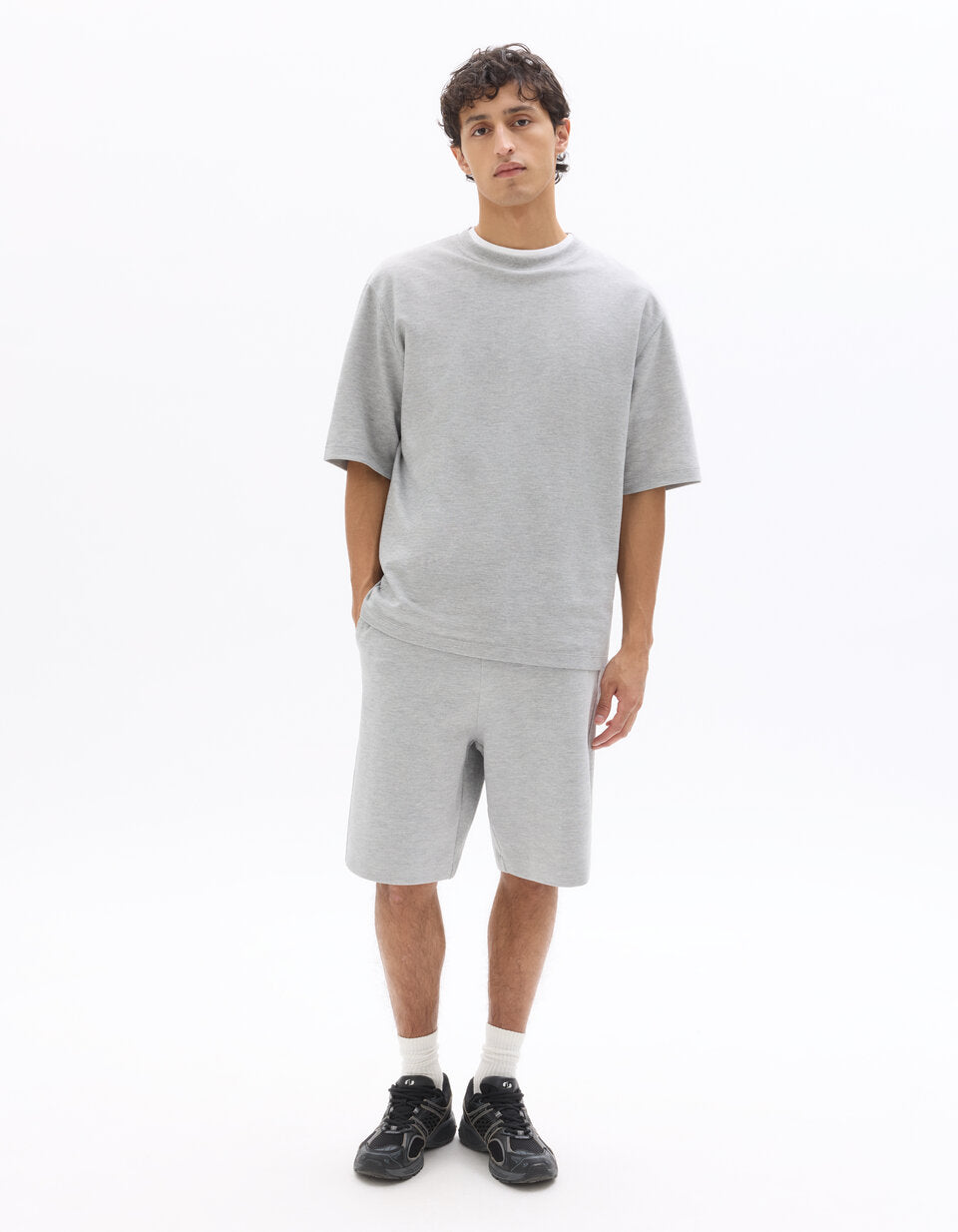 Oversized Crew-Neck T-Shirt - Grey — view 2