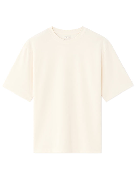 Oversized Crew-Neck T-Shirt - Ecru — view 1