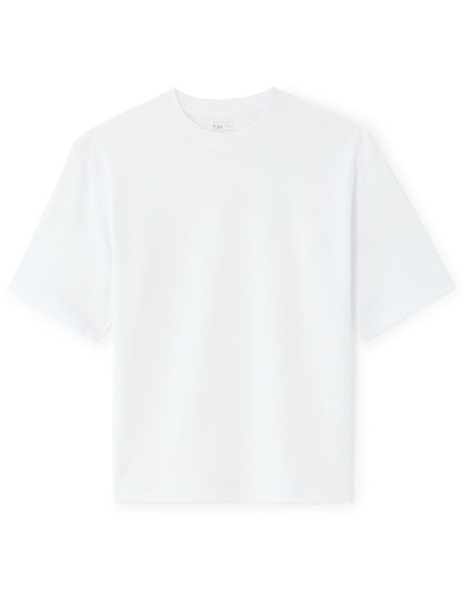 Oversized Crew-Neck T-Shirt - White — view 1