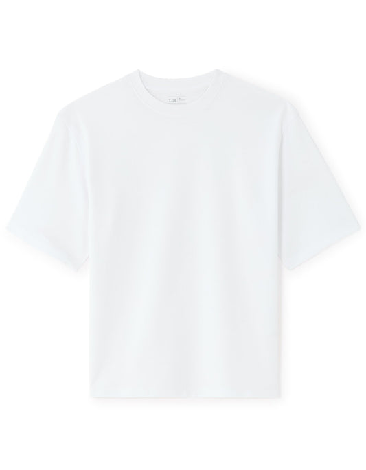 Oversized Crew-Neck T-Shirt - White — view 1