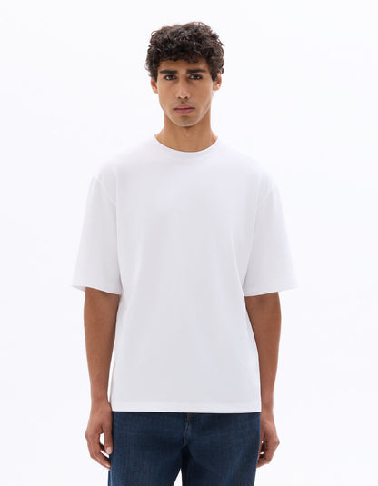 Oversized Crew-Neck T-Shirt - White — view 2