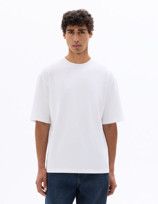 Oversized Crew-Neck T-Shirt - White — view 2