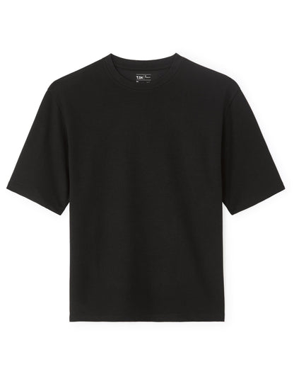 Oversized Crew-Neck T-Shirt - Black — view 1