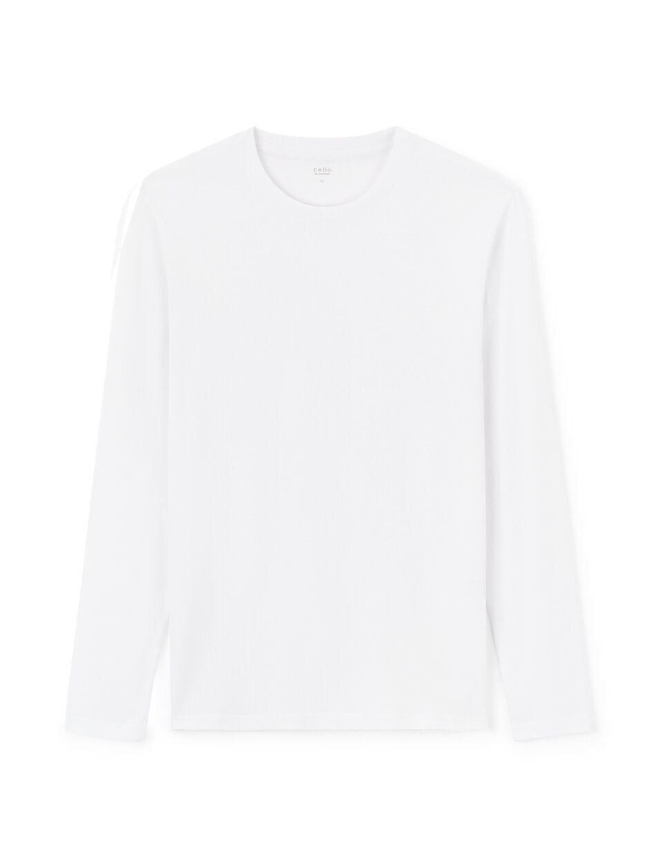 Regular-Fit Pure Cotton Long-Sleeve T-Shirt - White — view 1