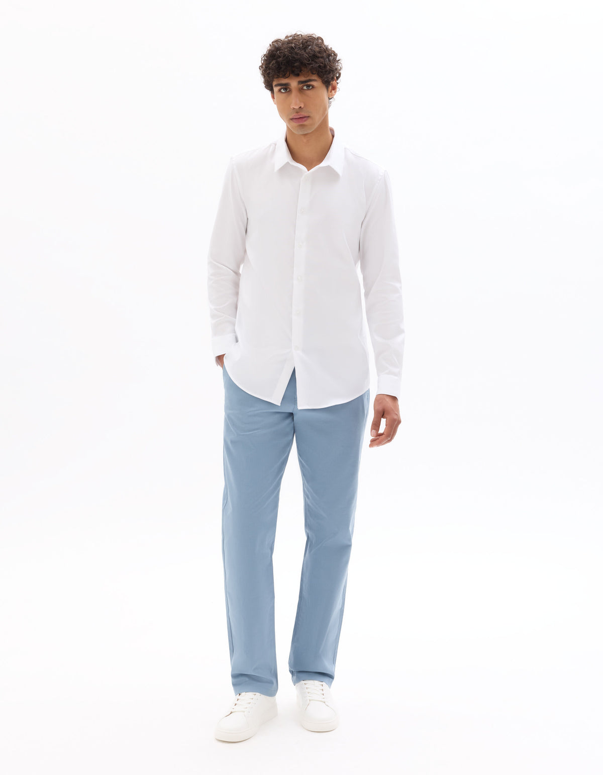 Regular-Fit Royal Oxford Shirt - White — view 3
