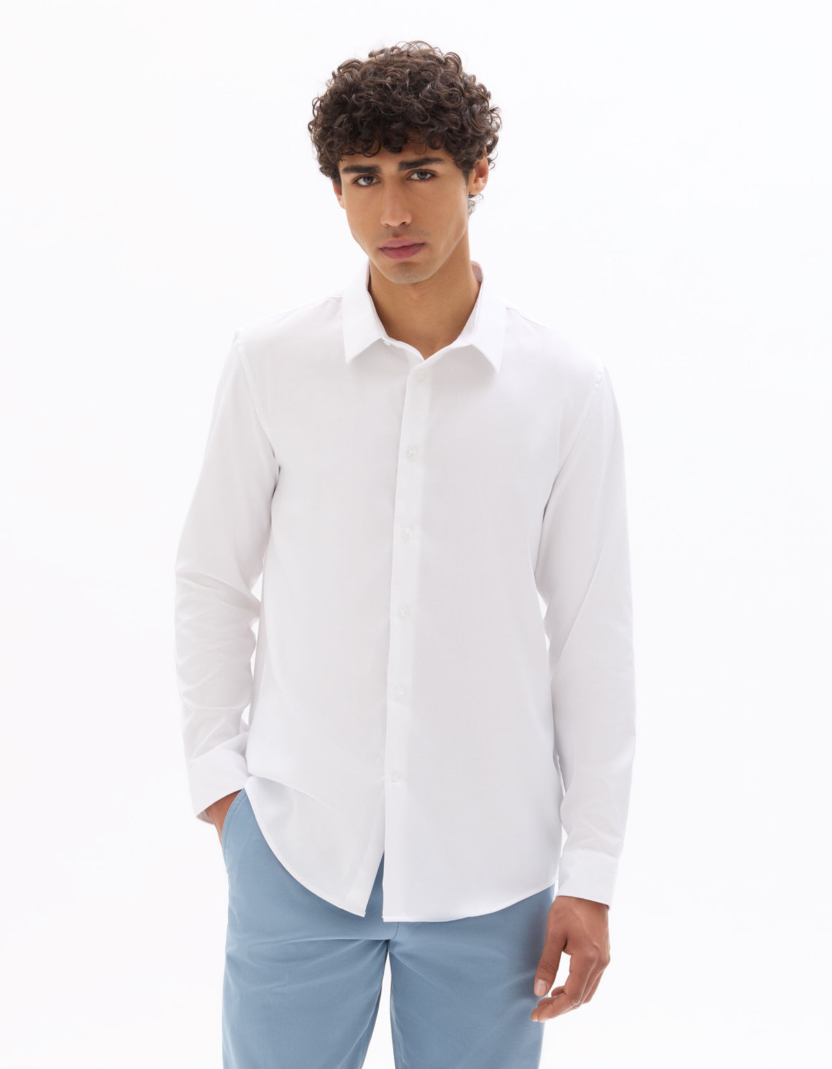 Regular-Fit Royal Oxford Shirt - White — view 2