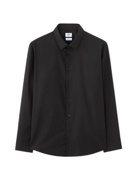 Regular-Fit Royal Oxford Shirt - Black — view 1