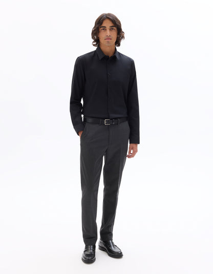 Regular-Fit Royal Oxford Shirt - Black — view 3