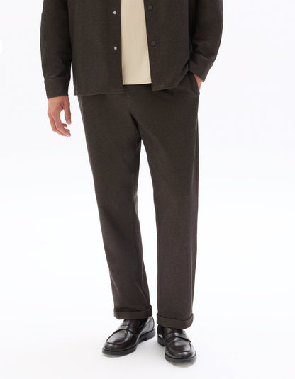 24H Straight-Fit Comfort Cropped Trousers - Light Brown — view 3