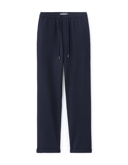 24H Straight-Fit Comfort Cropped Trousers - Navy — view 1