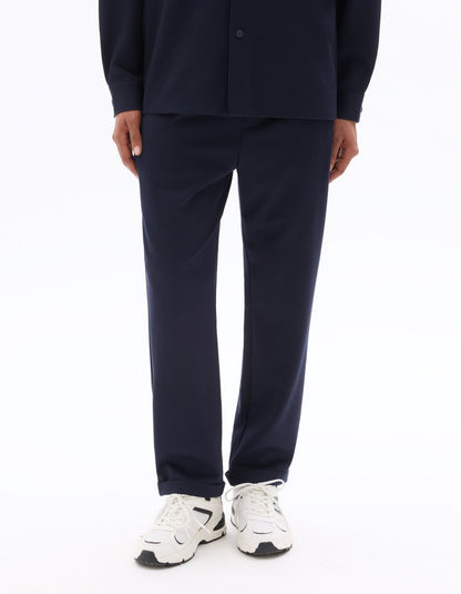 24H Straight-Fit Comfort Cropped Trousers - Navy — view 3