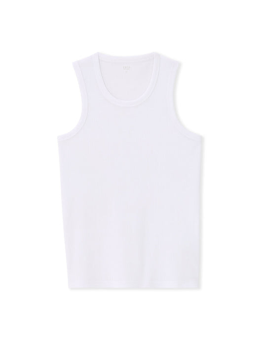 Slim-Fit Tank Top - White — view 1
