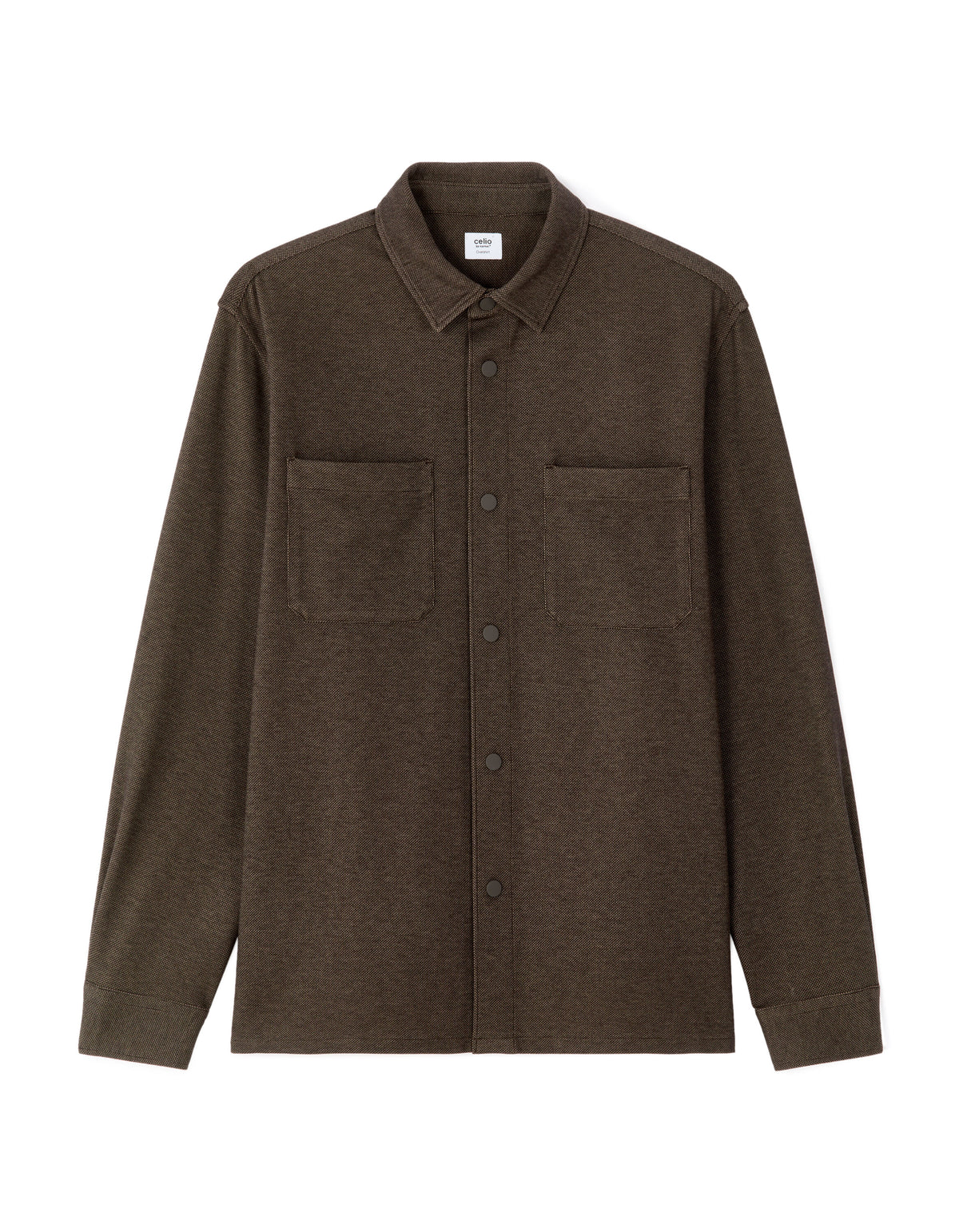 Comfort Two-Pocket Overshirt - Light Brown — view 1