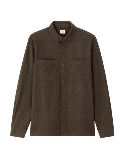 Comfort Two-Pocket Overshirt - Light Brown — view 1