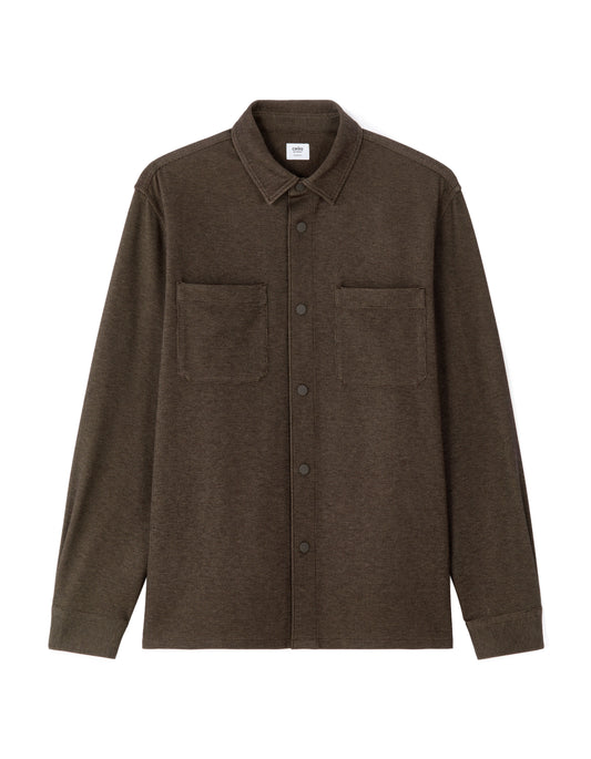 Comfort Two-Pocket Overshirt - Light Brown — view 1