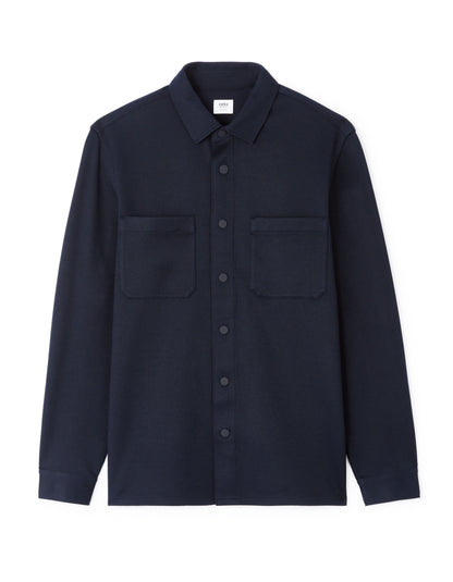 Comfort Two-Pocket Overshirt - Navy — view 1