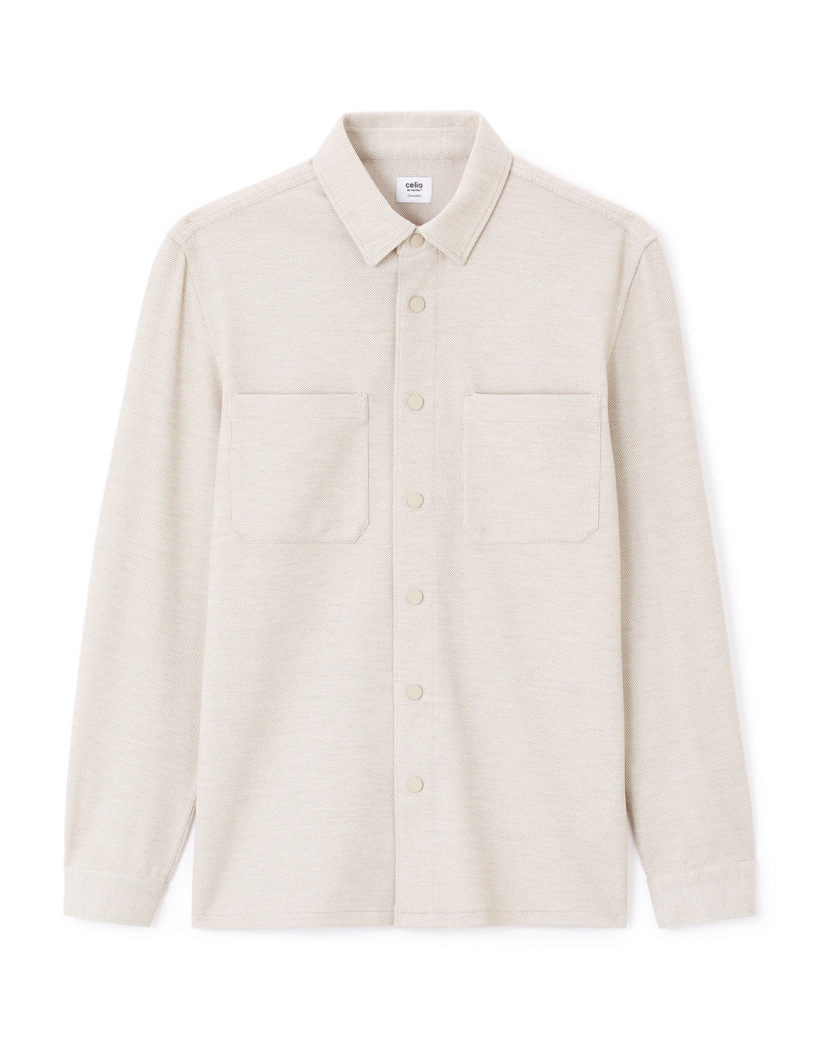 Comfort Two-Pocket Overshirt - Beige — view 1