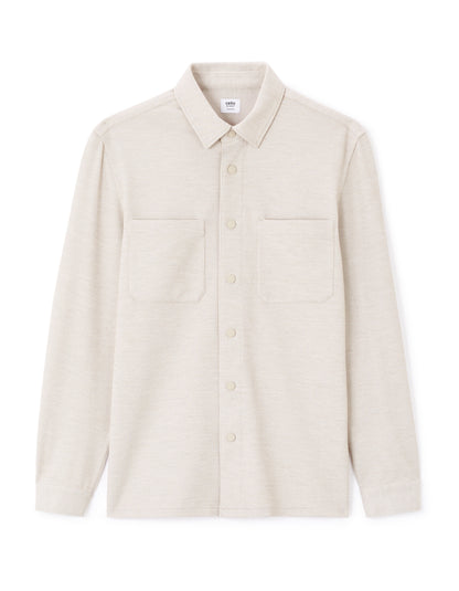Comfort Two-Pocket Overshirt - Beige — view 1