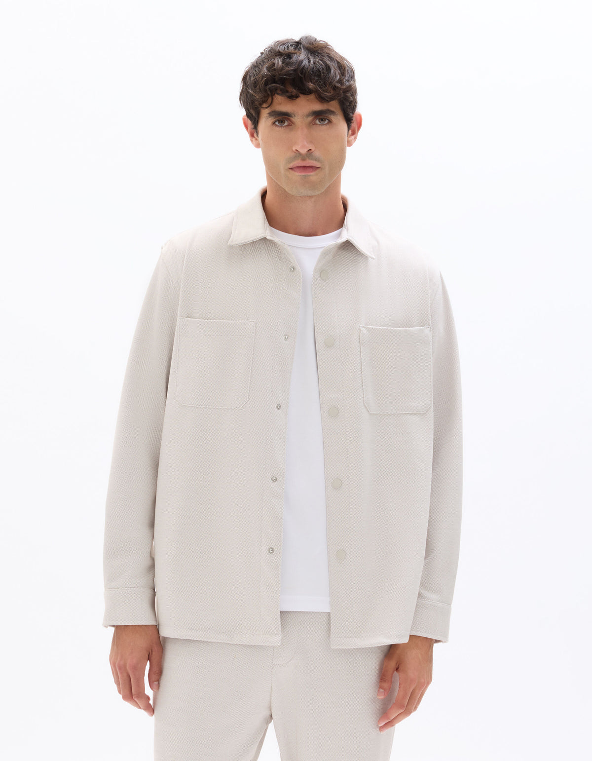 Comfort Two-Pocket Overshirt - Beige — view 2