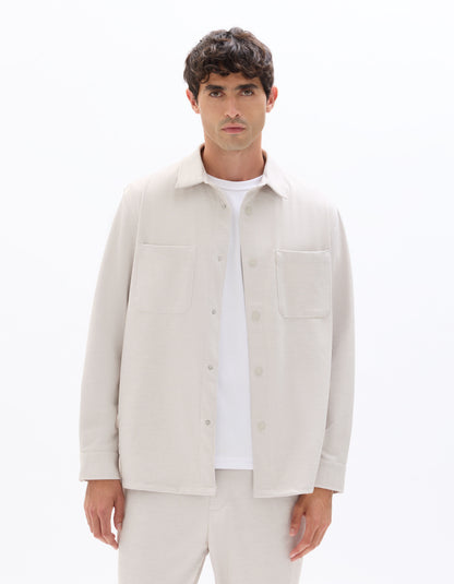 Comfort Two-Pocket Overshirt - Beige — view 2