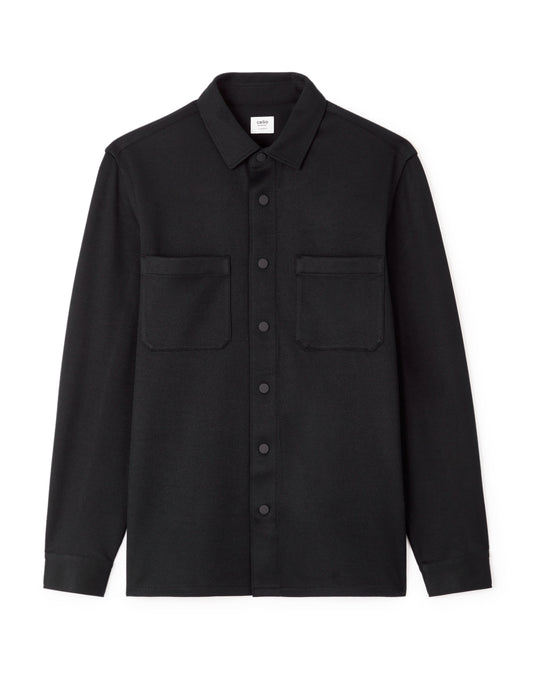 Comfort Two-Pocket Overshirt - Black — view 1