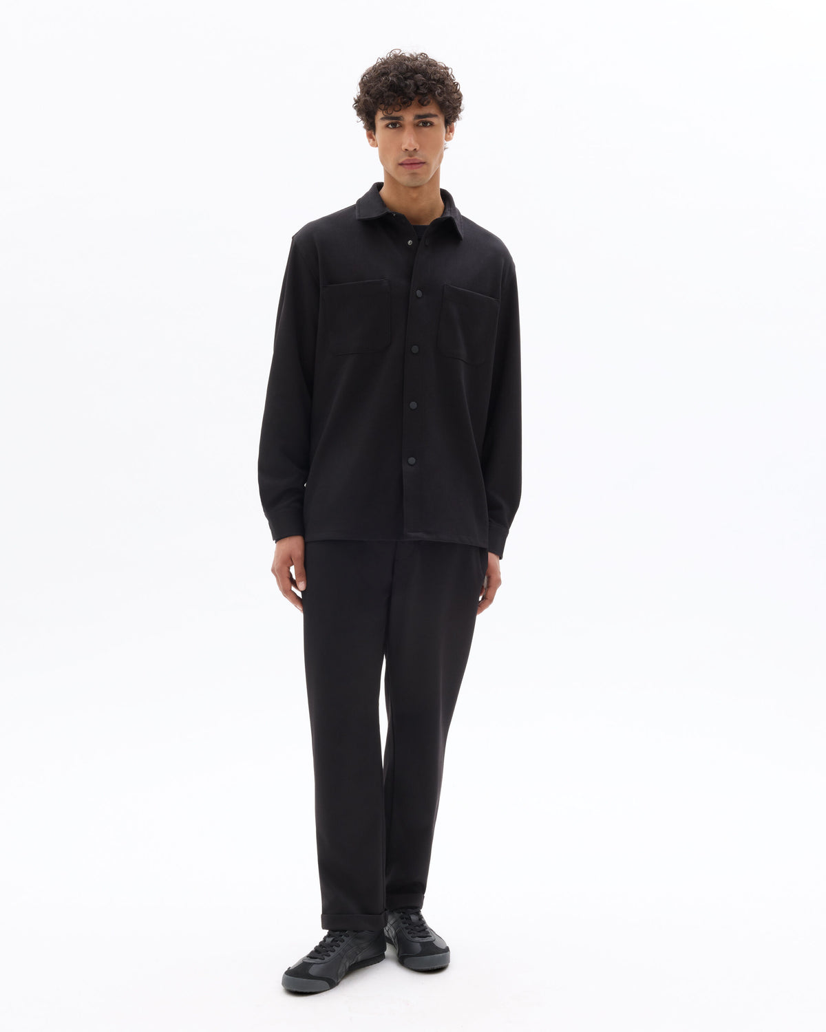 Comfort Two-Pocket Overshirt - Black — view 3