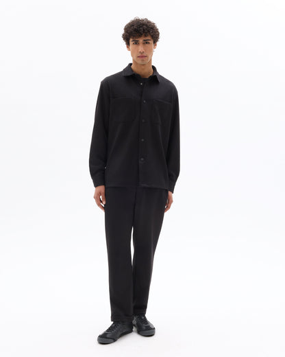 Comfort Two-Pocket Overshirt - Black — view 3