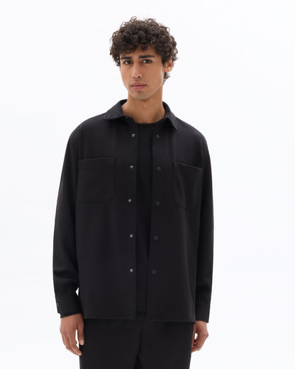 Comfort Two-Pocket Overshirt - Black — view 2