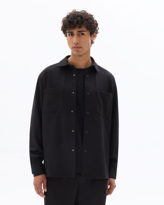 Comfort Two-Pocket Overshirt - Black — view 2