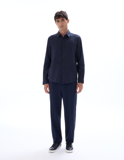 24H Loose-Fit Stretch Trousers - Navy — view 2