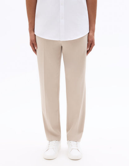24H Loose-Fit Stretch Trousers - Light Beige — view 3