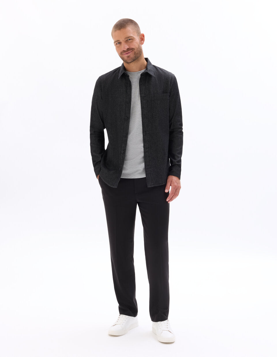 24H Loose-Fit Stretch Trousers - Black — view 2