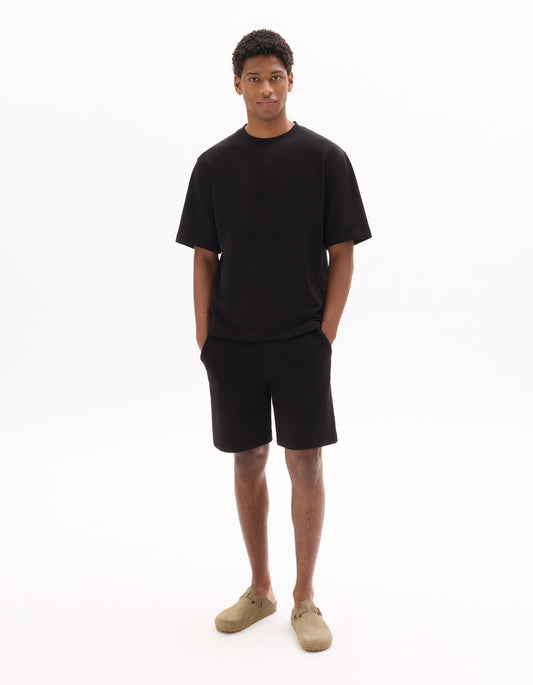 Pure Cotton Sweat Shorts - Black — view 2