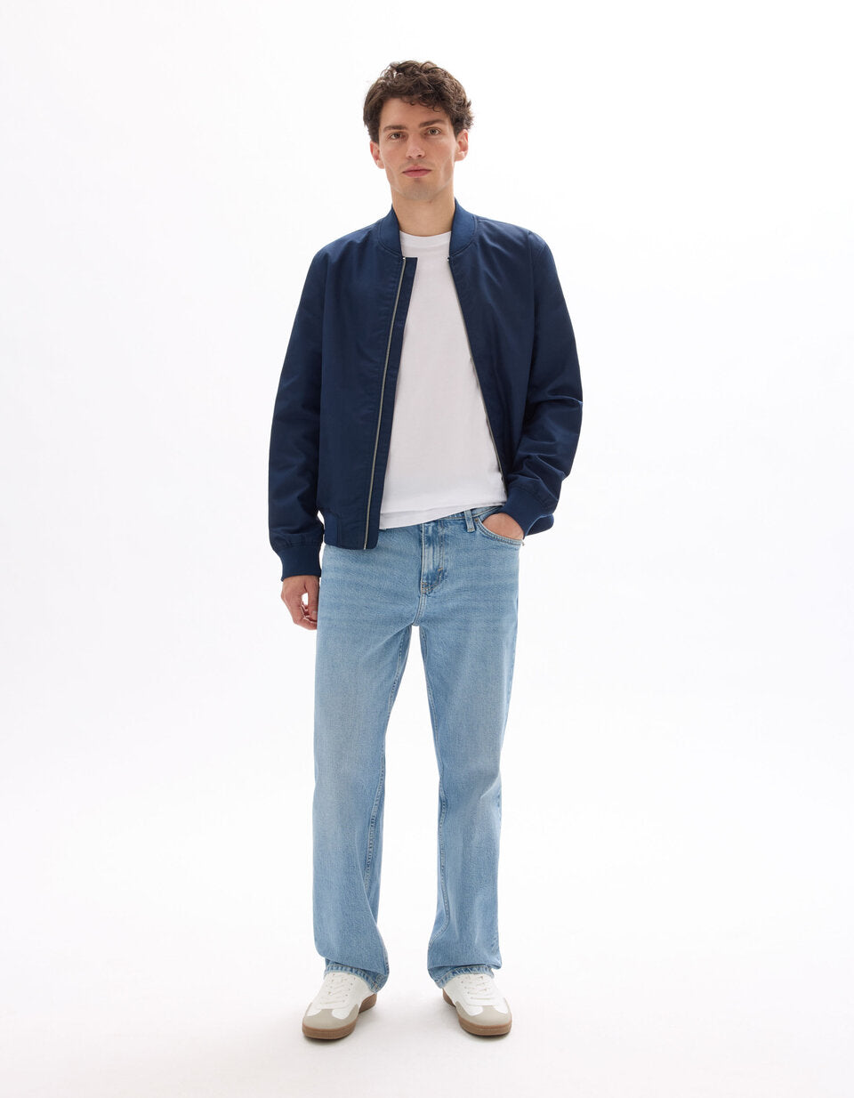 Lightweight Bomber Jacket - Navy — view 2