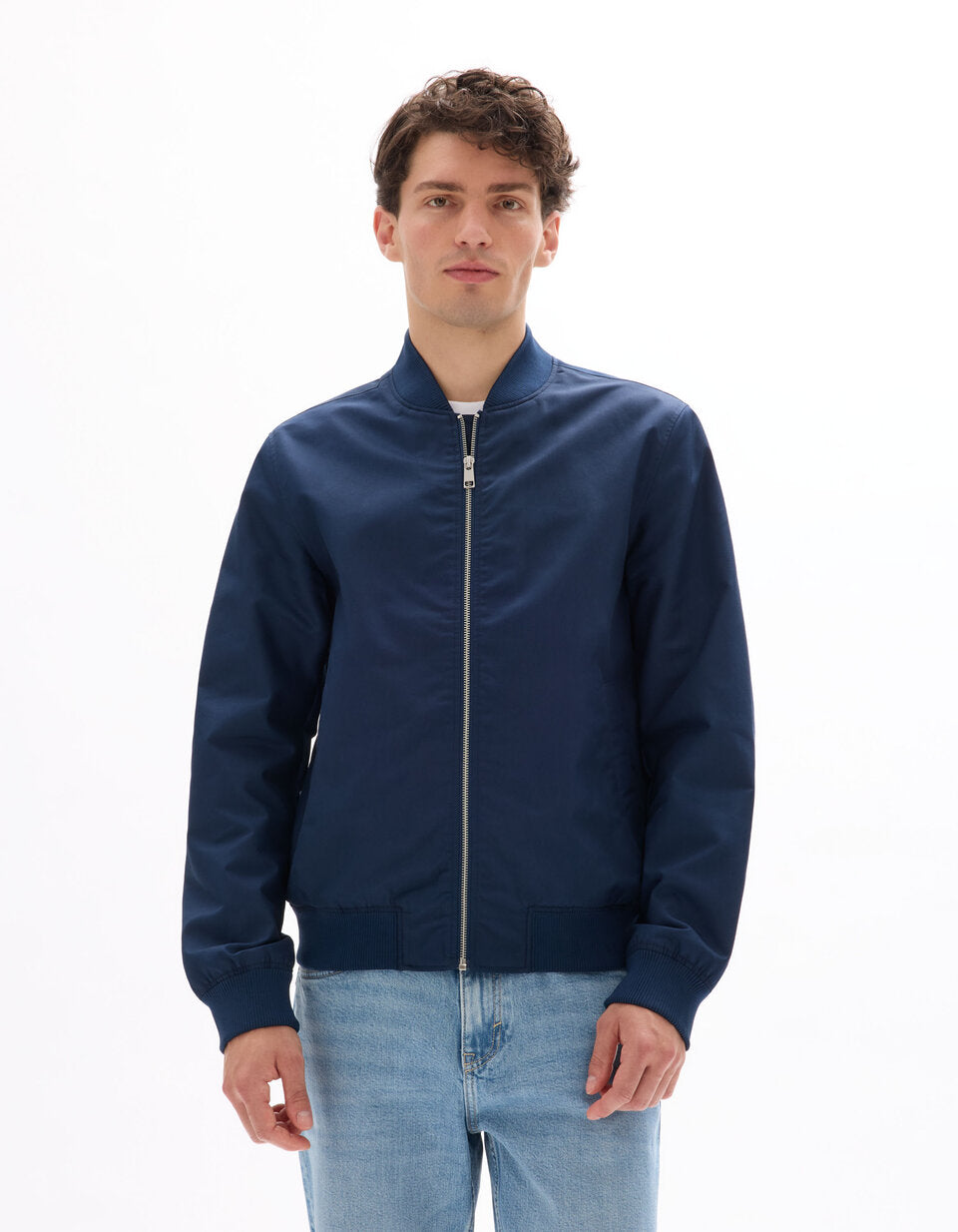 Lightweight Bomber Jacket - Navy — view 3