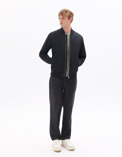 Lightweight Bomber Jacket - Black — view 2