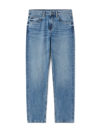 Loose-Fit Pure Cotton Jeans - Double Stone Blue — view 1