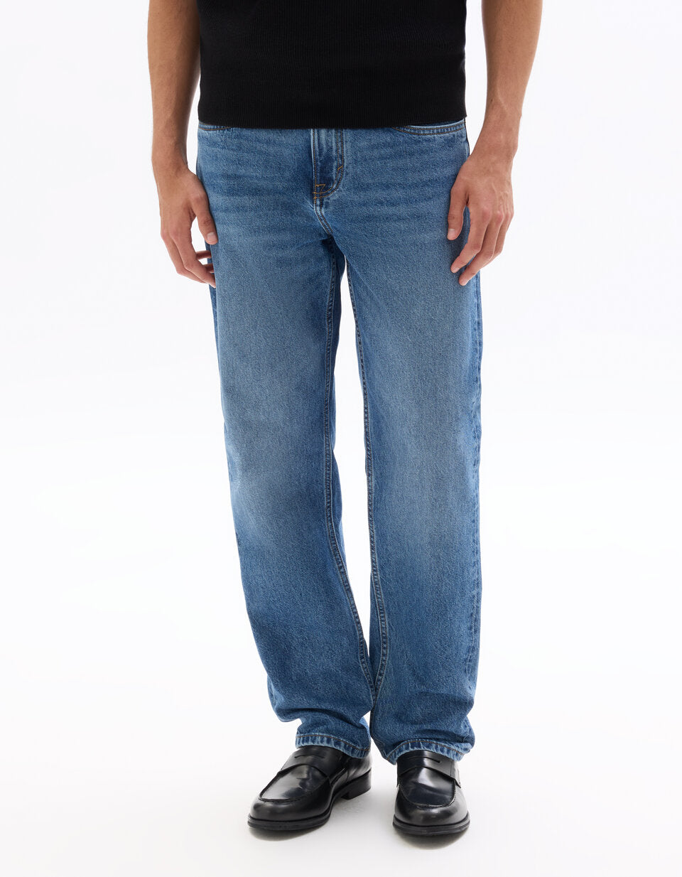 Loose-Fit Pure Cotton Jeans - Double Stone Blue — view 3