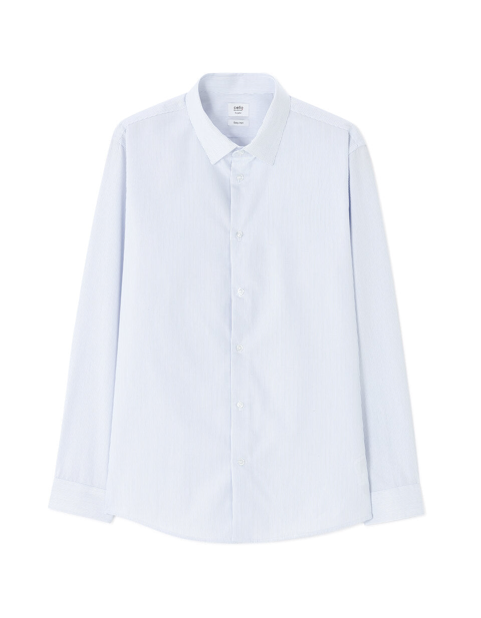 Regular-Fit Fine-Stripe Shirt - Light Blue — view 1