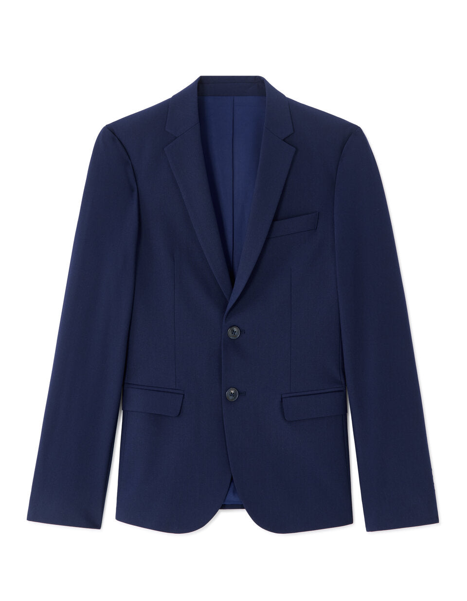 Slim-Fit Bi-Stretch Suit Jacket - Blue — view 1