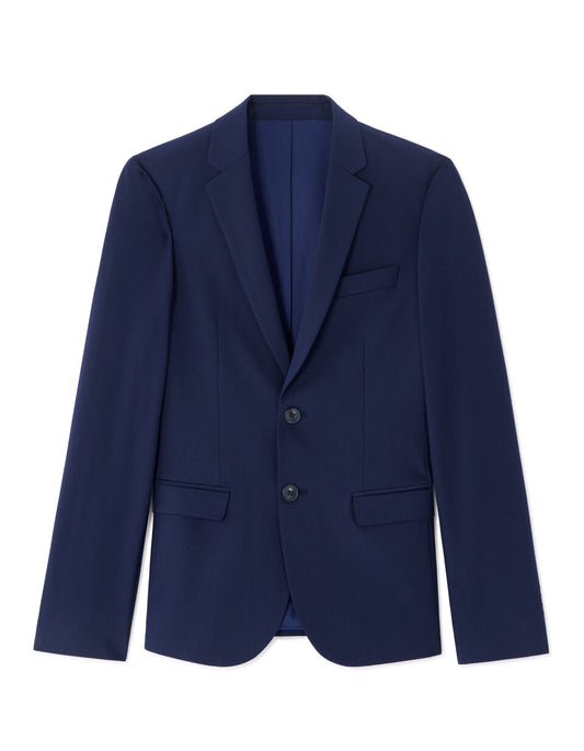 Slim-Fit Bi-Stretch Suit Jacket - Blue — view 1