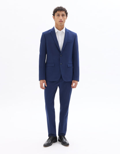 Slim-Fit Bi-Stretch Suit Jacket - Blue — view 2