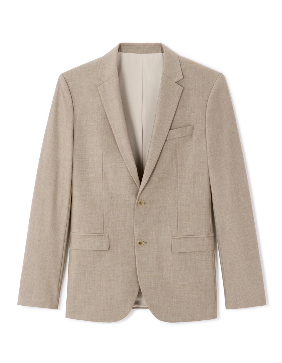 Slim-Fit Bi-Stretch Suit Jacket - Dark Beige — view 1