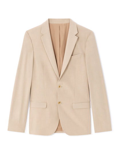 Slim-Fit Bi-Stretch Suit Jacket - Beige — view 1