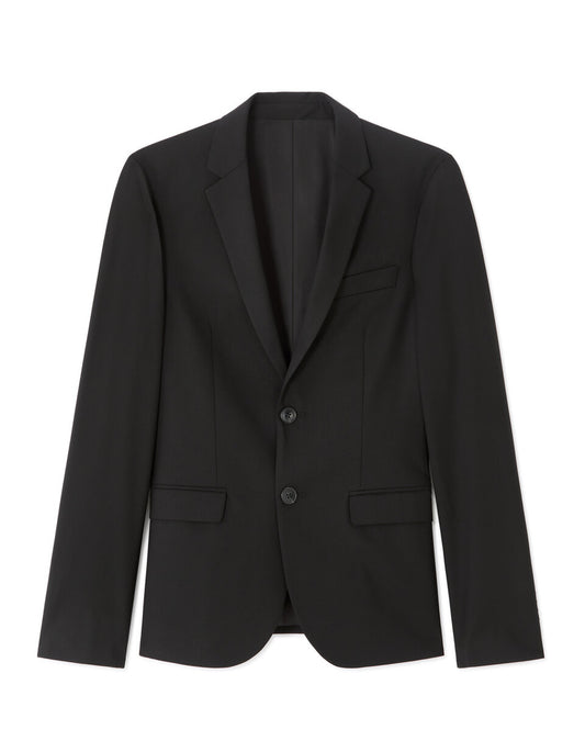Slim-Fit Bi-Stretch Suit Jacket - Black — view 1