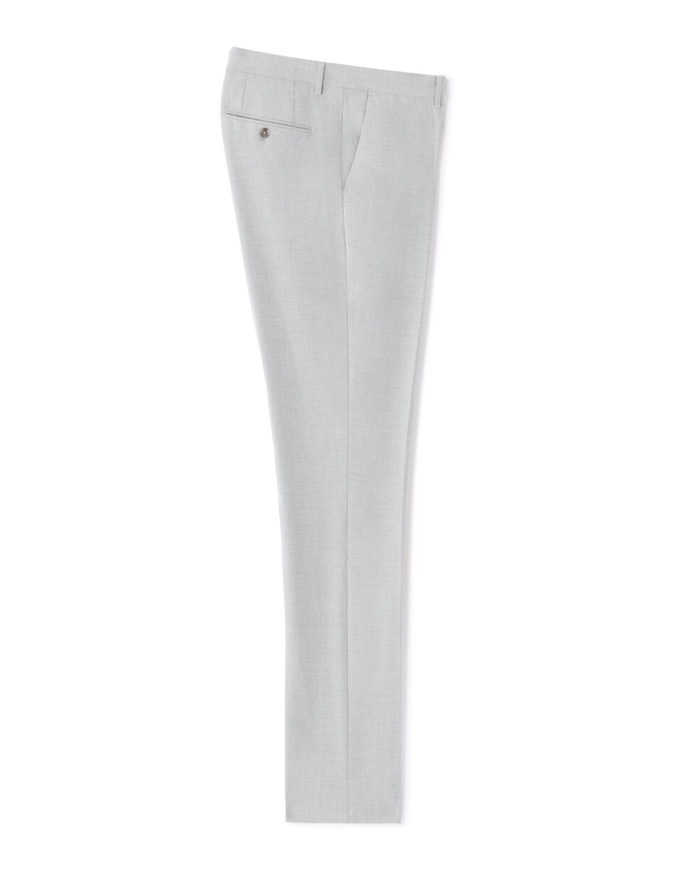 Slim-Fit Bi-Stretch Suit Trousers - Light Grey — view 1