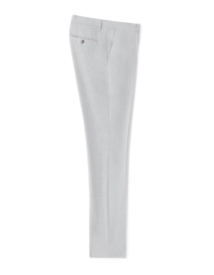Slim-Fit Bi-Stretch Suit Trousers - Light Grey — view 1