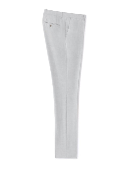 Slim-Fit Bi-Stretch Suit Trousers - Light Grey — view 1