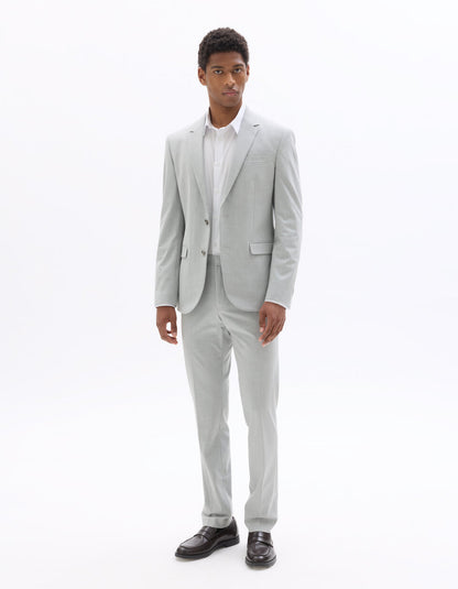 Slim-Fit Bi-Stretch Suit Trousers - Light Grey — view 2